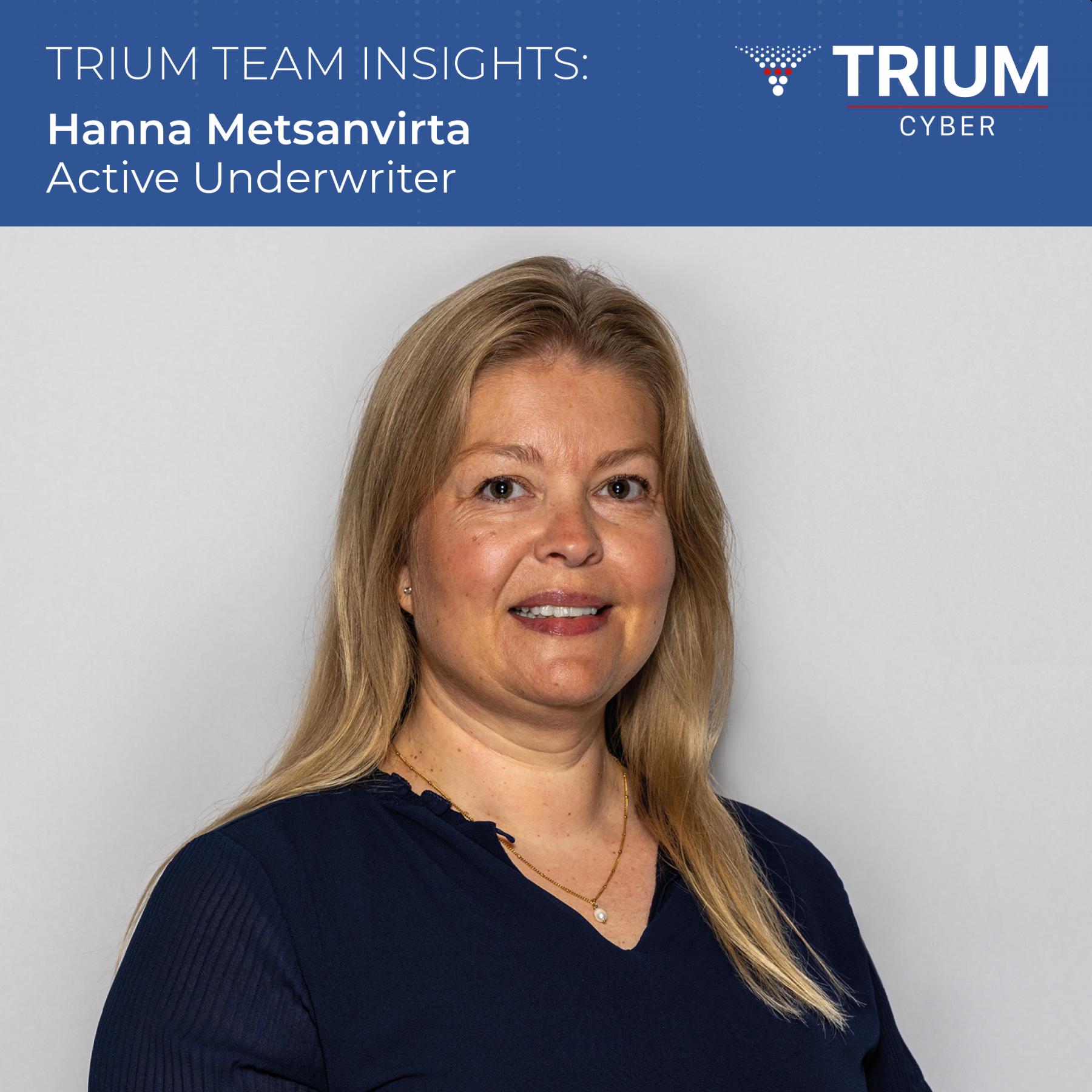 One year on as one of the few female active underwriters in the industry